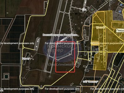У Криму зафіксували пожежу на військовому аеродромі «Гвардійське»