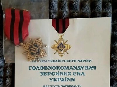 Військовослужбовця з Калуша Любомира Мелимуку нагороджено почесним знаком «Золотий хрест»