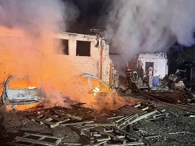 На Львівщині збитий російський безпілотник упав на житловий будинок