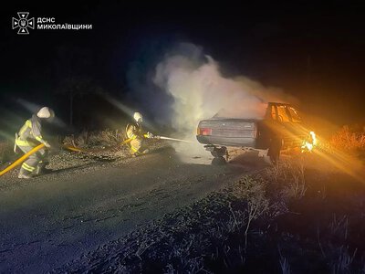 На Миколаївщині за добу згоріли три автомобілі: один спалахнув після ДТП