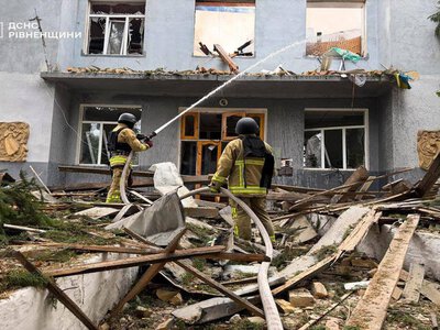 У Рівному внаслідок удару майже повністю вигорів корпус гуманітарного університету