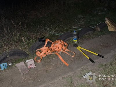 Під Запоріжжям чоловіки зрізали майже 700 метрів залізничних дротів: спільники втекли (фото)