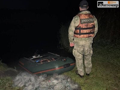 Понад 200 метрів браконьєрських сіток виявили на річці Тетерів поблизу Житомира