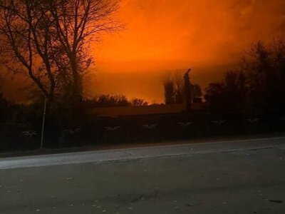 У росії на військовому аеродромі спалахнула масштабна пожежа на тлі ракетної загрози