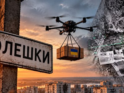 Українські військові дронами доставили продукти та ліки жителям окупованих Олешків