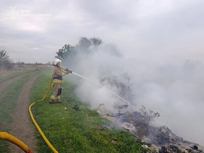 Після російських ударів на Миколаївщині спалахнули три пожежі