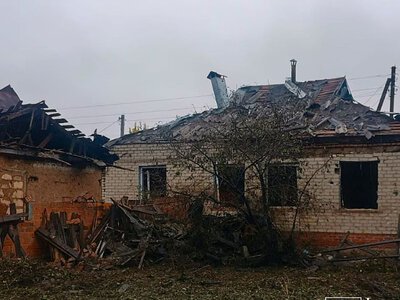 Очередной обстрел КАБами города Изюм в районе Поворотки