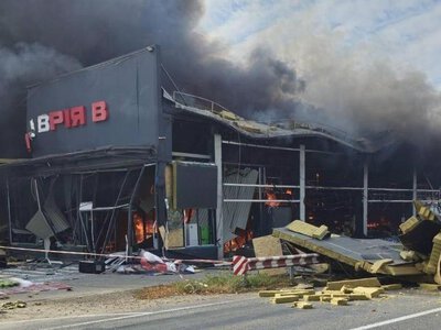 Російська атака на супермаркет в Одеській області зафіксована камерами спостереження