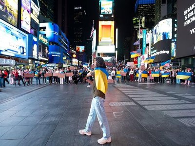 Протест у центрі Нью-Йорка: учасники акції застерегли від поступок Кремлю