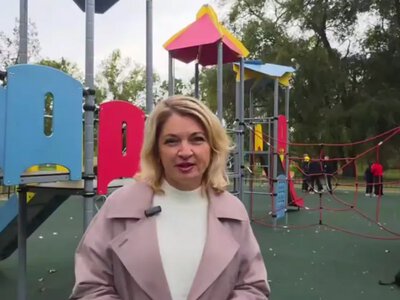 На окупованій Скадовщині показово відкрили дитячий майданчик для імітації мирного життя