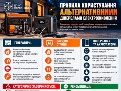 Як правильно користуватись генераторами та акумуляторами на Херсонщині