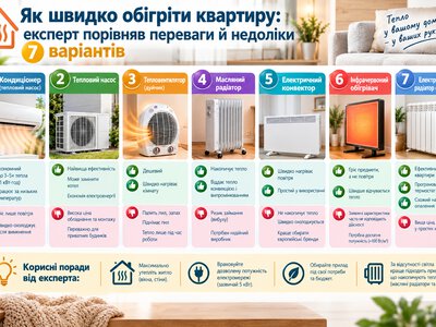 Як швидко обігріти квартиру: експерт пояснив переваги й недоліки 7 варіантів