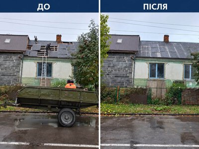 У Здолбунові після російської атаки ремонтують пошкоджені дахи будинків