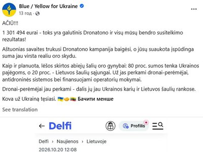 Литва розпочинає реалізацію ініціативи із закриття неба України: результати збору €1,3 млн уже відчутні