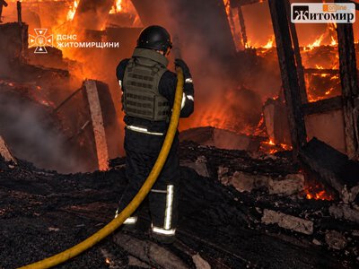 На Житомирщині ворог поцілив по приватному підприємству