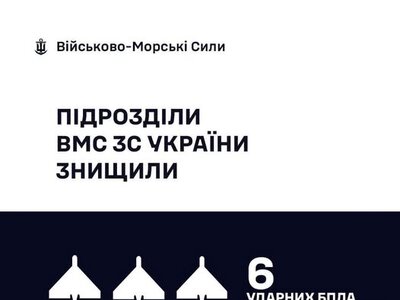 Українські моряки минулої доби знищили 6 російських «шахедів»