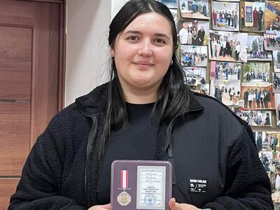 Захисницю з Тлумаччини Оксану Павлик нагородили медаллю «Лицар бойового чину»