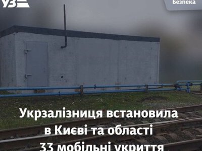 Укрзалізниця встановила в Києві та області 33 мобільні укриття