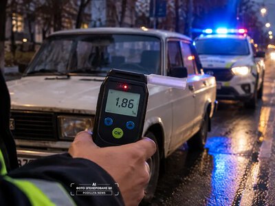 У Хмельницькому неповнолітній водій ВАЗу керував авто з 1,86 проміле алкоголю