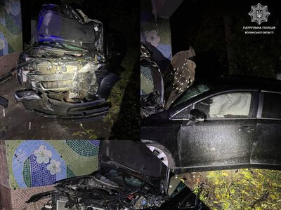 На Волині водій здійснив наїзд на недіючу зупинку громадського транспорту