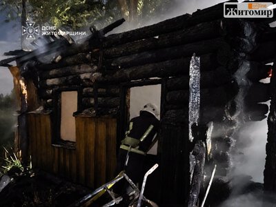 Масштабна пожежа в селі Малинської громади: горіла дерев’яна оселя