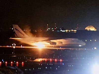 В Японії під час посадки загорівся український літак Ан-124 «Руслан»