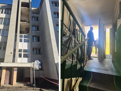 У Львові відновлюють вікна в будинках після обстрілу