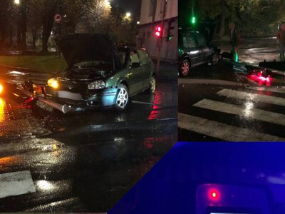 У Луцьку п’яний водій на Volkswagen зніс дорожні знаки та світлофор