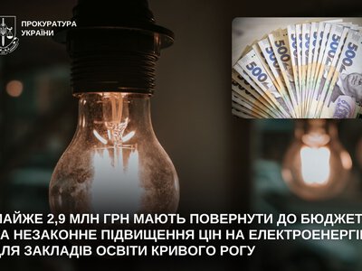 Постачальник електроенергії має повернути до бюджету Кривого Рогу майже 2,9 млн грн
