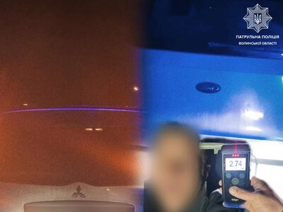 У Ковелі за ніч виявили двох водіїв із ознаками сп’яніння: один мав 2,74 проміле