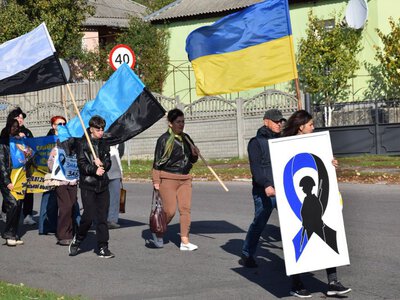 У Нових Санжарах відбулася щомісячна акція на підтримку полонених та зниклих безвісти воїнів