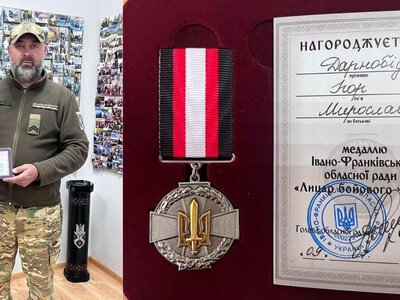 Військового з Тлумацької громади Ігоря Дарнобіда нагородили медаллю «Лицар бойового чину»
