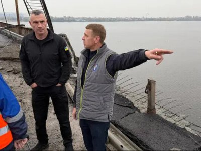 У Києві оцінюють пошкодження Південного мосту після удару балістики