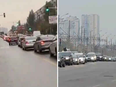 Через закриття Південного мосту на лівому березі Києва утворилися шалені затори (відео)