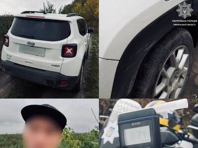 У Рівному нетверезий водій скоїв ДТП, залишив місце події та заснув у машині