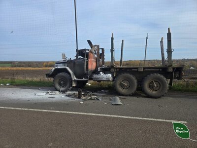 У Шосткинському районі ворожий дрон атакував лісовоз