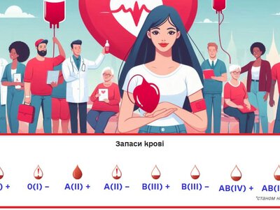 У Рівному критично не вистачає донорської крові двох груп із негативним резусом