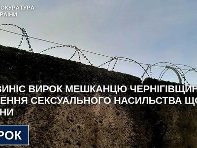  Суд виніс вирок мешканцю Чернігівщини за вчинення сексуального насильства щодо дитини 