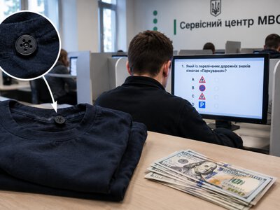 У Рівному чоловік продавав футболки з прихованими камерами для складання іспитів на права