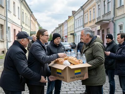 На Острів у Херсоні доставили 300 продуктових наборів та воду