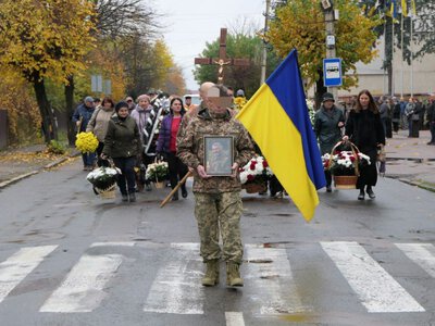 На Калущині попрощалися із Захисником Романом Згобою, який пішов на фронт добровольцем