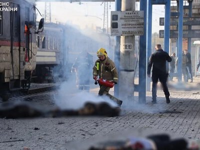 БпЛА влучив у перон залізничного вокзалу міста Дніпра