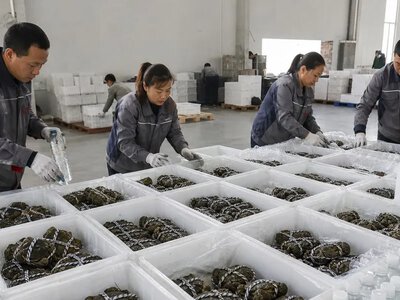 Нінся вперше експортувала до Малайзії живих мохнаторуких крабів — ECNS